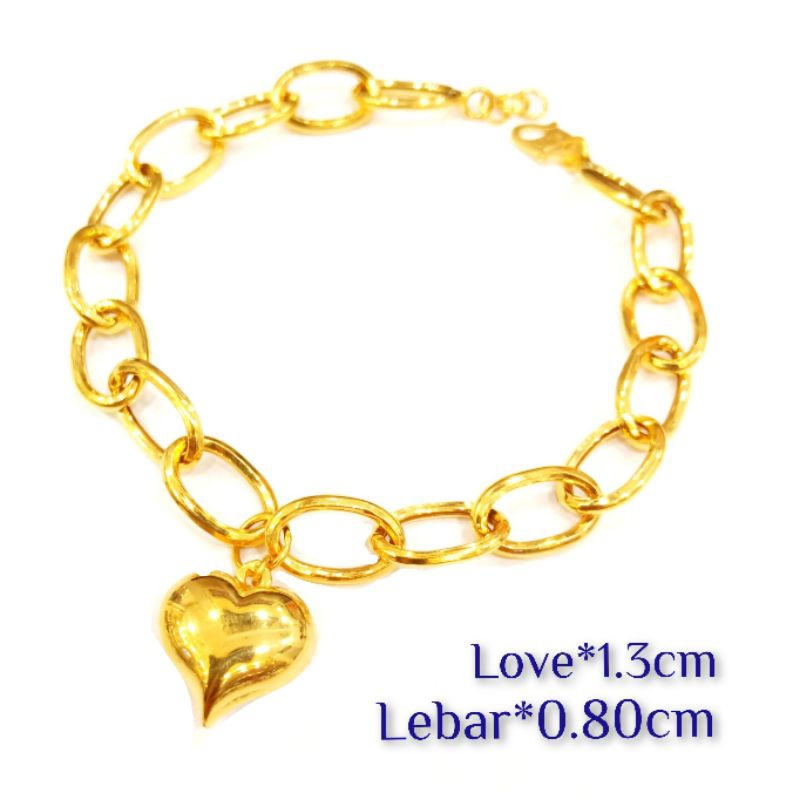 🌈 Exclusive Paper Clip Bracelet.Gelang Tangan Paper Clip Emas 916🌈