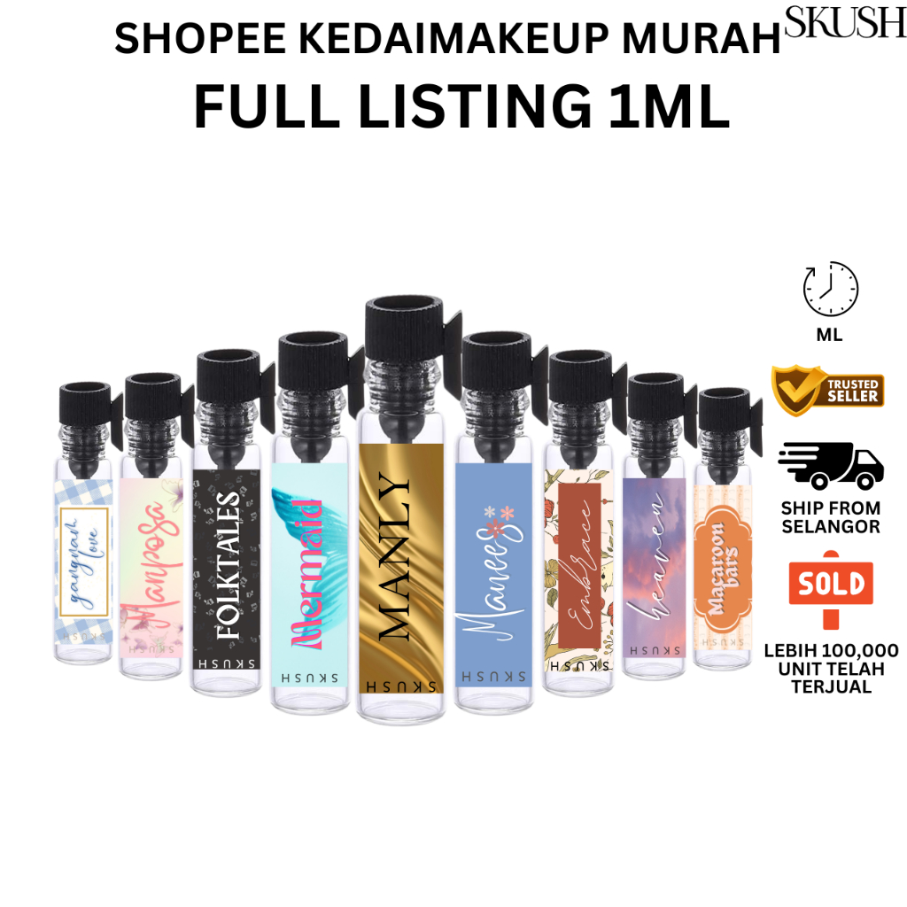 Full Listing 1ml Perfume For Women Man Viral Grade Parfum Grade