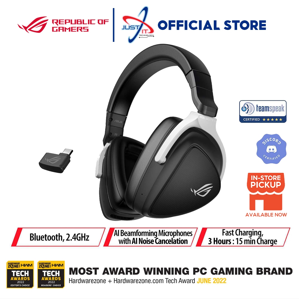 Asus Rog Delta S Wireless Gaming Headset With 24ghz And Bluetooth Connectivity Shopee Malaysia 7270