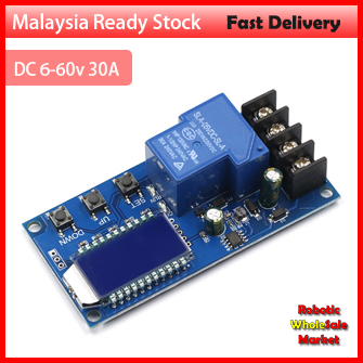 DC 6-60v 30A Storage battery Charging Control Module Protection Board Charger Time Switch LCD Display XY-L30A
