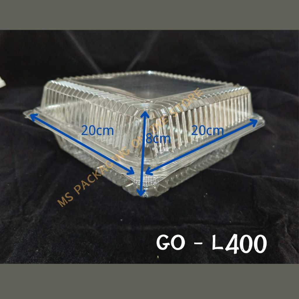 GO - L400 GC - PACK Plastic Tray [ 50pcs± ] Bakery Disposable Plastic ...