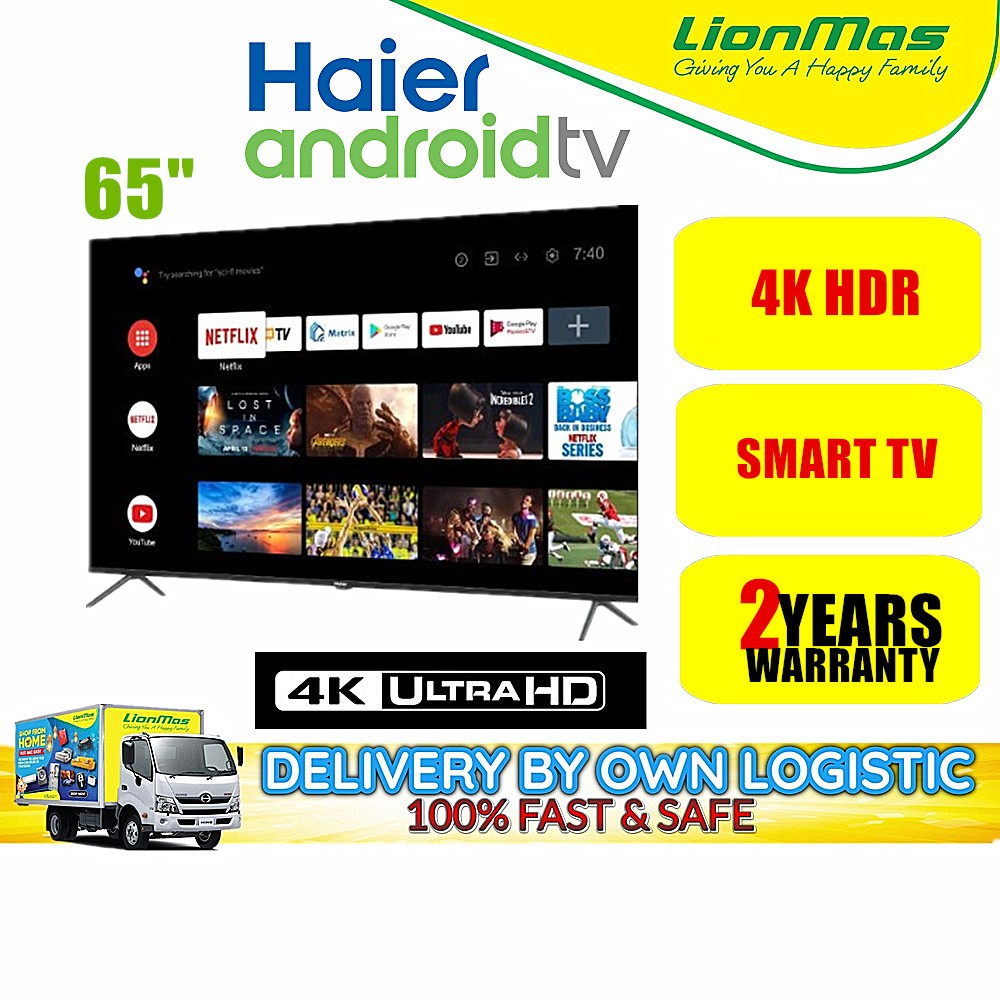 Haier 65" 4K UHD Android Smart LED TV | Shopee Malaysia
