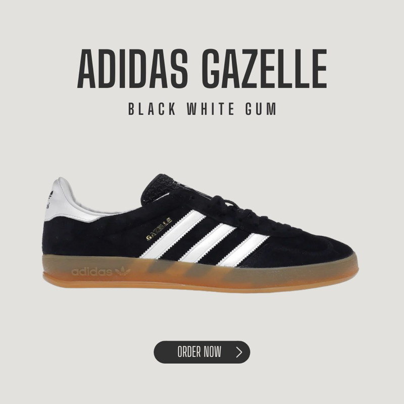 Adidas Gazelle Black White Gum H06259 Sneakers Shoes | Shopee Malaysia