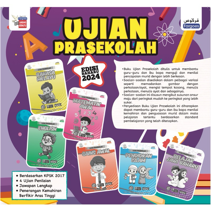 Ujian Prasekolah KSPK Edisi 2024 (Fargoes) | Shopee Malaysia