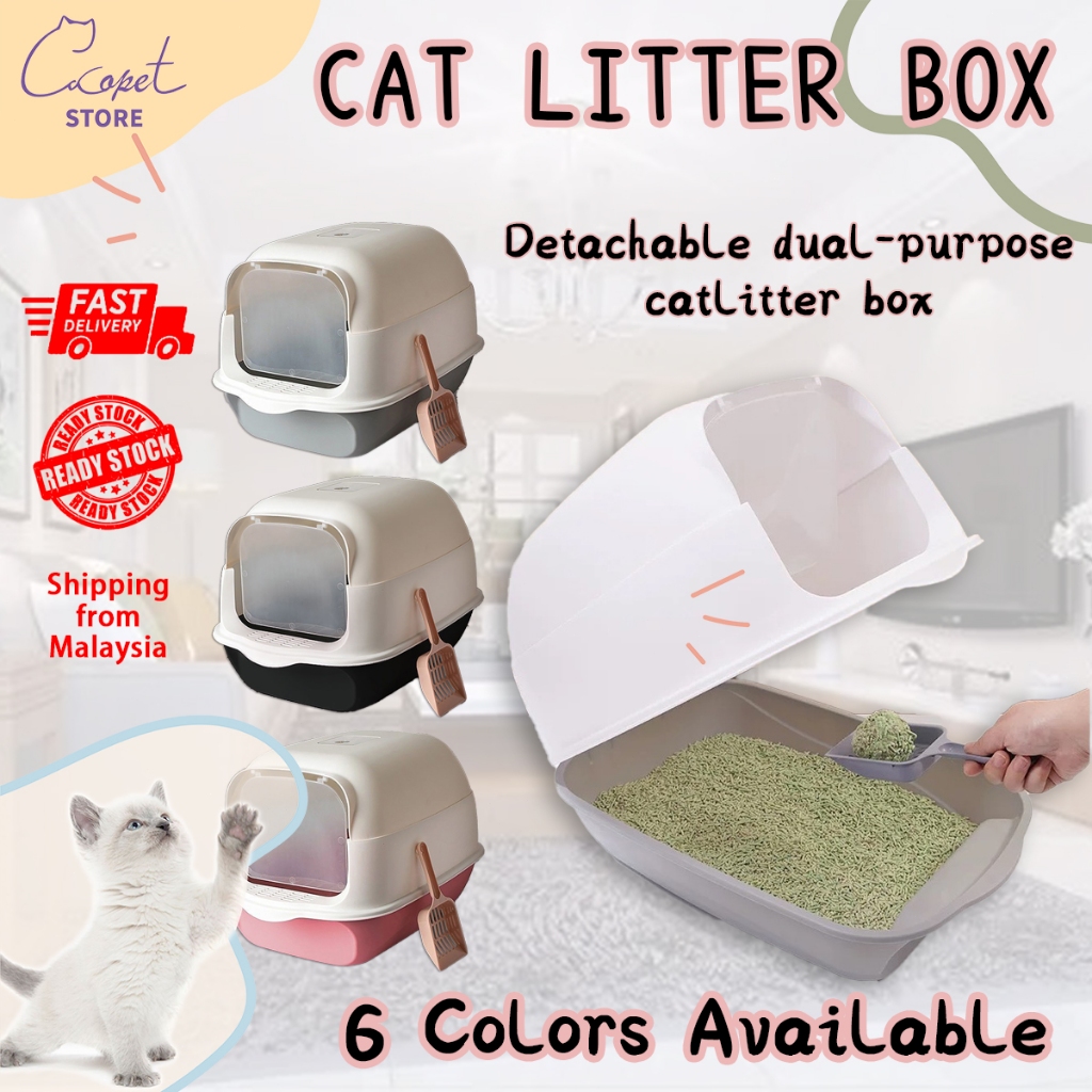 COCOPET Cat Litter Box Large Fully Enclosed Cat Toilet Pet Supplies ...