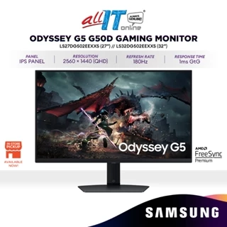SAMSUNG Odyssey G5 G50D QHD IPS HDR400 Gaming Monitor | 180Hz | AMD FreeSync Premium | LS27DG502EEXXS / LS32DG502EEXXS