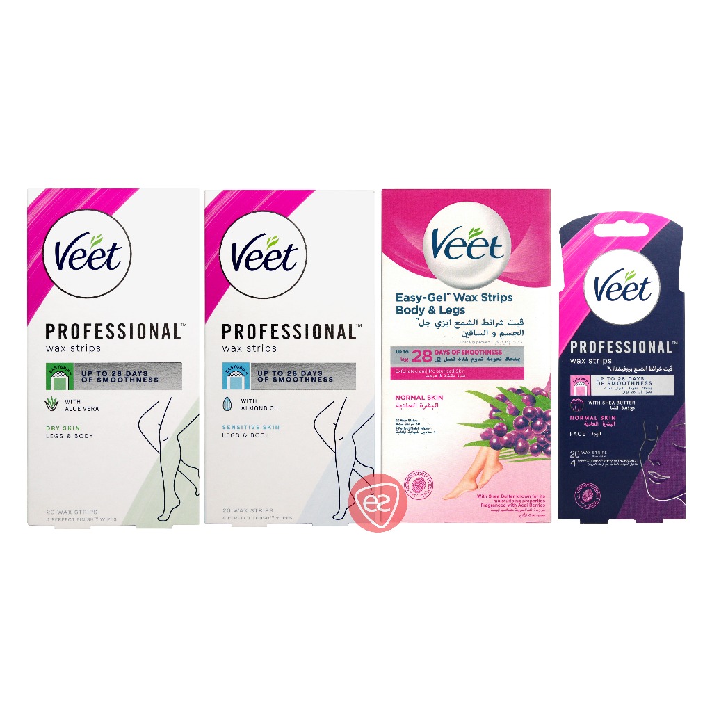 Veet Professional Wax Strip 20s ( For Face / Body & Legs ) | Shopee Malaysia