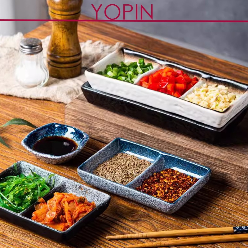 YOPIN Ceramic Sauce Dishes & Ketchup Side Dish Tableware Condiment ...