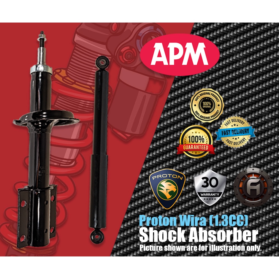 PROTON WIRA 1.3 CC / 1.5 CC | FRONT / REAR SHOCK ABSORBERS | (APM ...