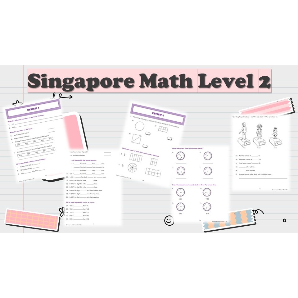  pre355 260 pages singapore math level 2 worksheet for pre school pdf
