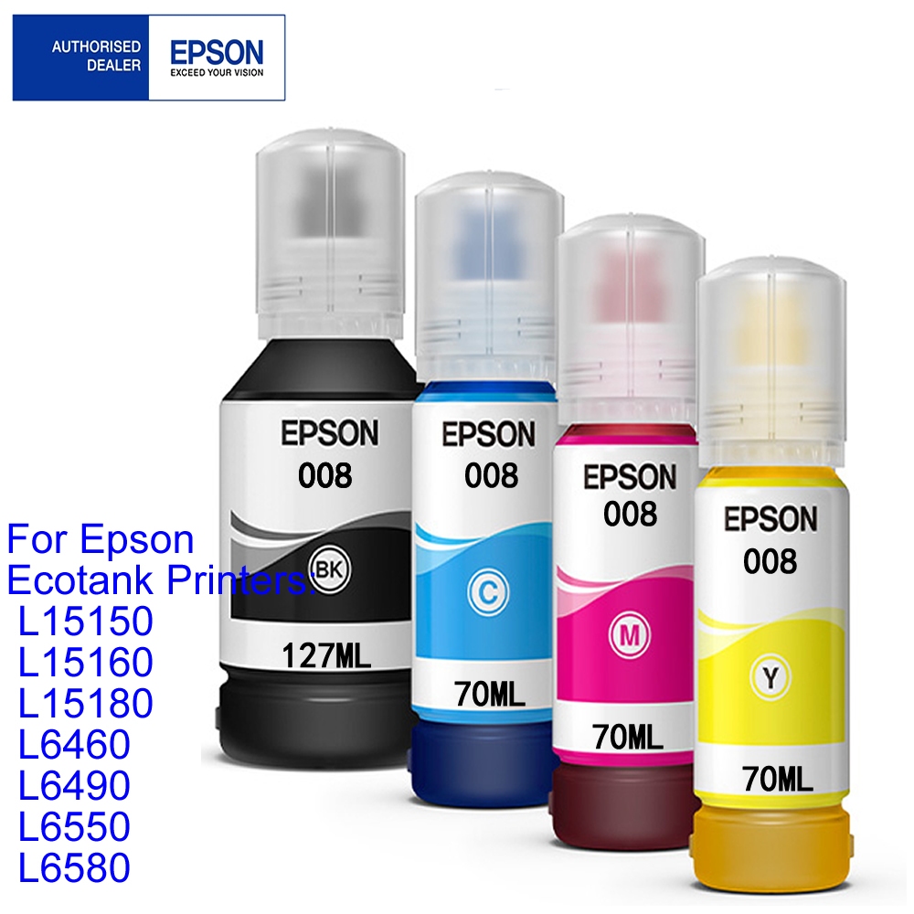 [Original] Epson 008 Ink Bottle Set for L15150 L15160 G100 G200 G300