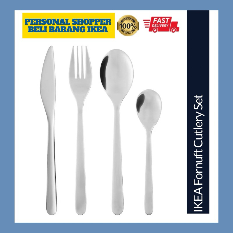 IKEA Fornuft Cutlery Set Spoon Fork Knife Teaspoon 403.966.12 Shopee