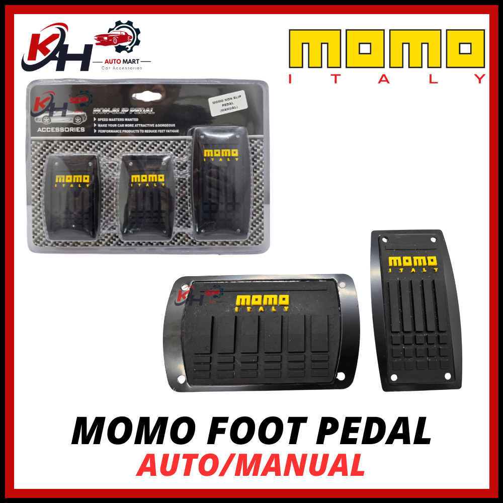 thumbnail image 2 of Momo Style Racing Pedals - Universal Non-Slip Aluminum Sport Pedal Covers For Manual Cars 2 of 12