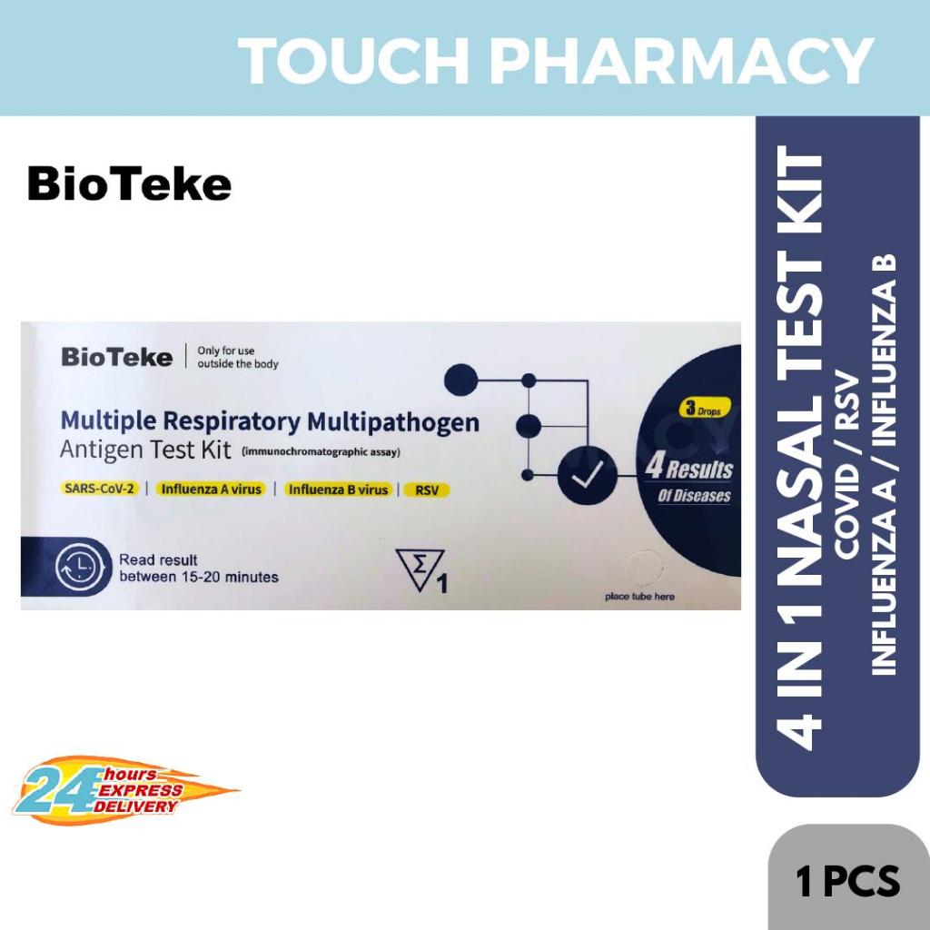 (EXP 7/2026) BIOTEKE 4 IN 1 Covid Influenza Test Kit / (EXP 12/25