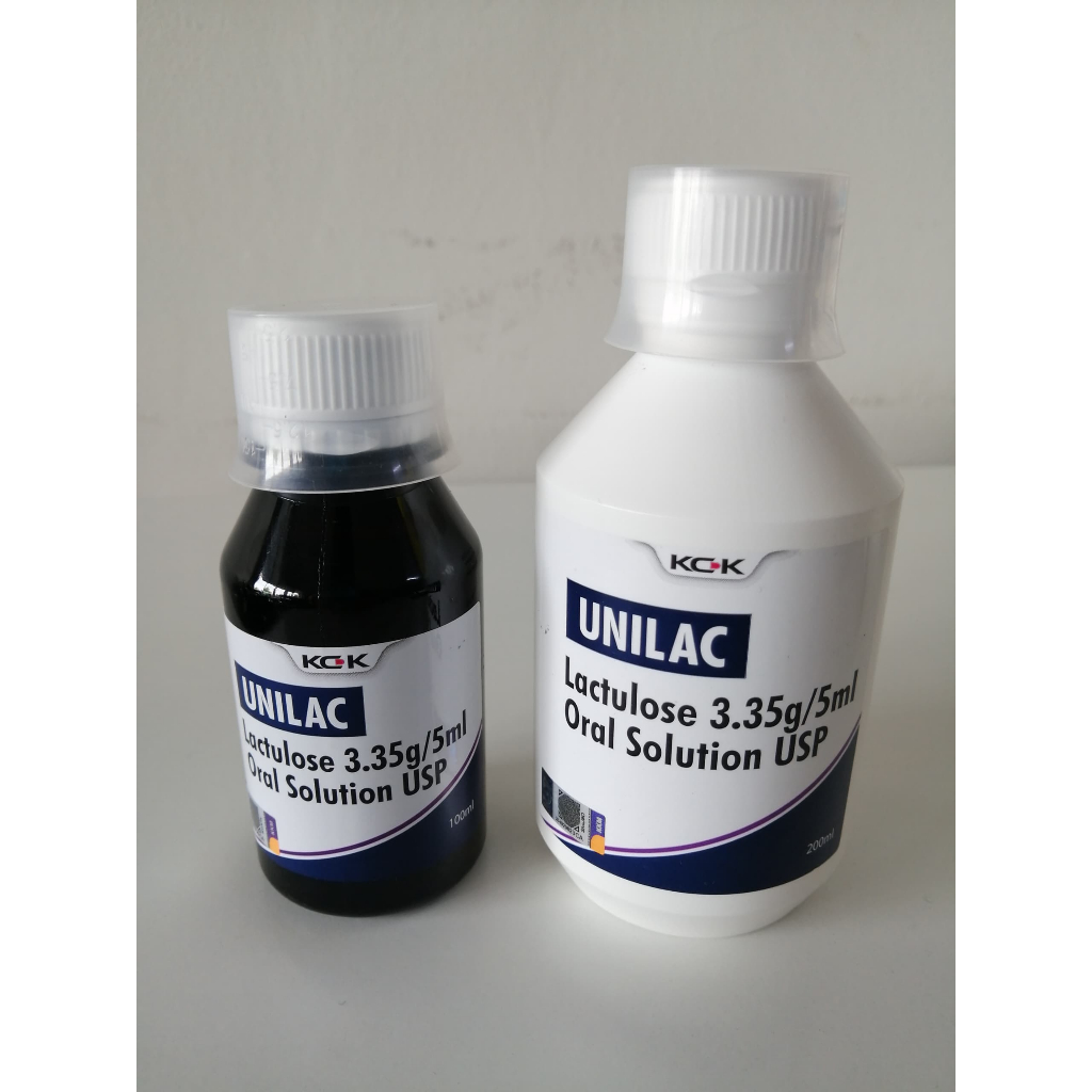 UNILAC LACTULOSE 3.35G/5ML ORAL SOLUTION USP - 100ML/200ML | Shopee ...