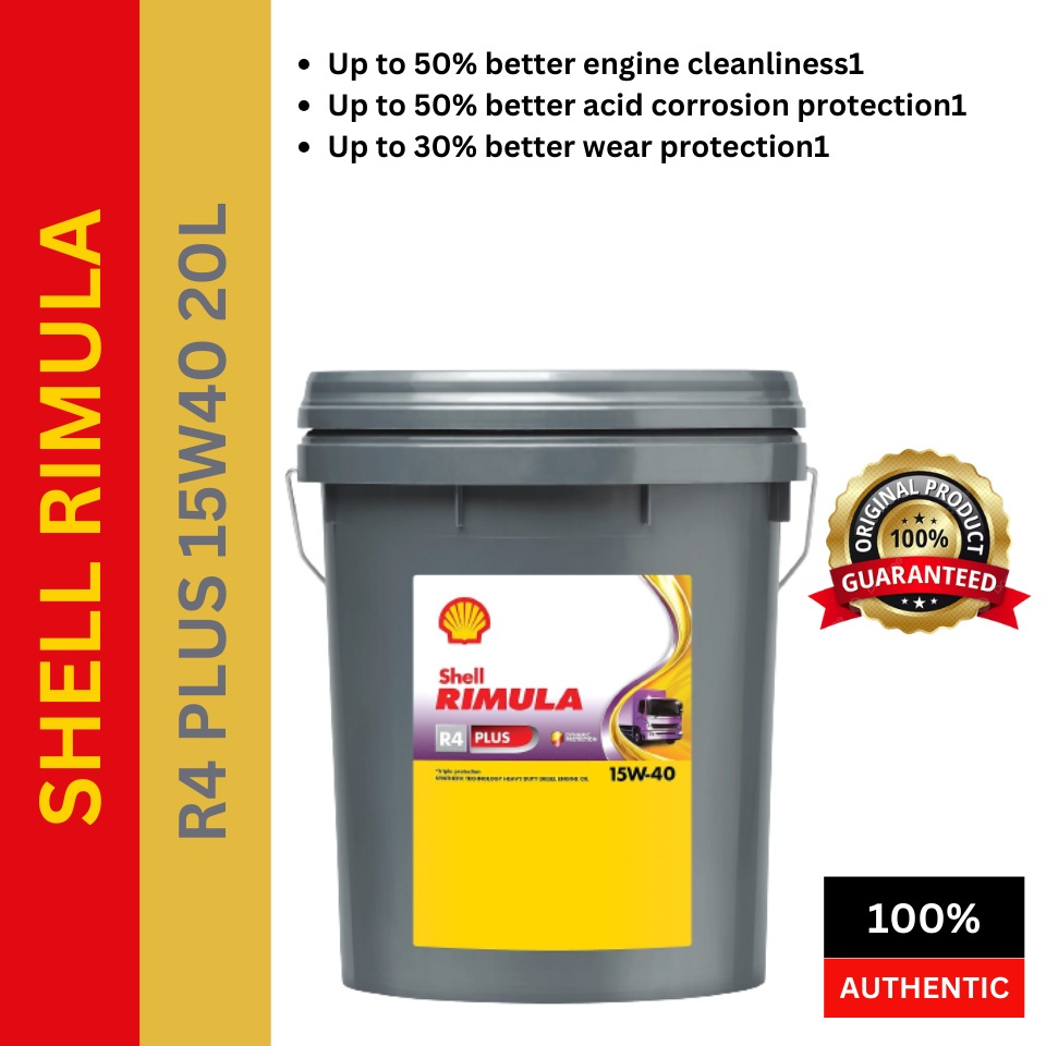 550061213 SHELL RIMULA R4X PLUS 15W40 Heavy Duty Diesel Engine Oil API ...