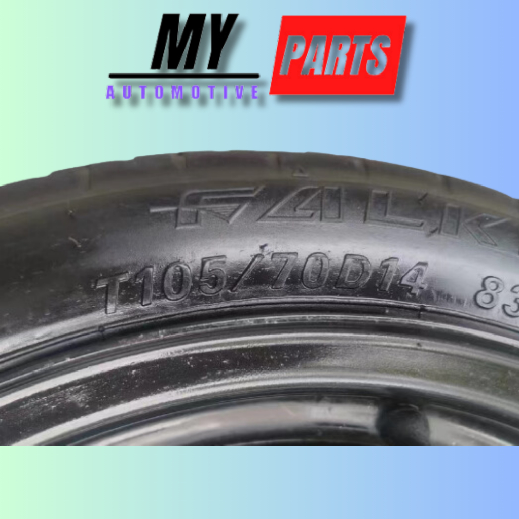 Spare Tyre 14 Inch Inci 15 Inch ( T105/70/D14 ) 4H PCD100 For Kelisa ...