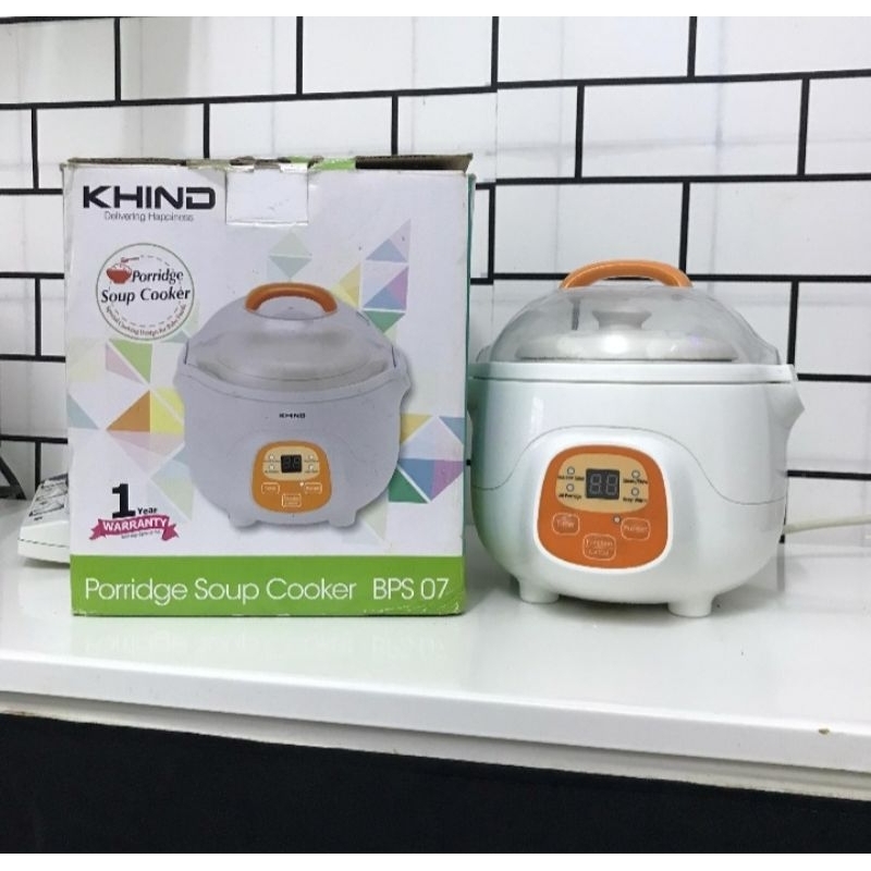 Pre-loved Baby Porridge Soup Cooker jenama Khind | Shopee Malaysia