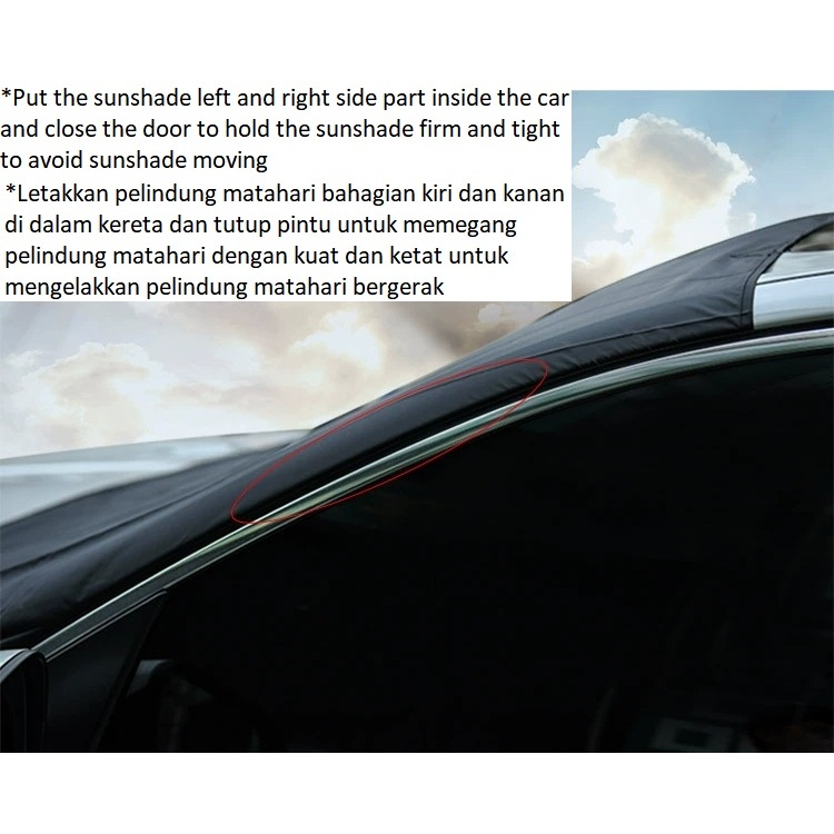 Perodua Bezza Axia Magnetic Car Windscreen Cover Sunshade and Dust ...