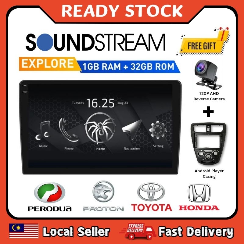 （Free Casing & Reverse Camera）SOUNDSTREAM Anzuo Explore DSP Android Car ...