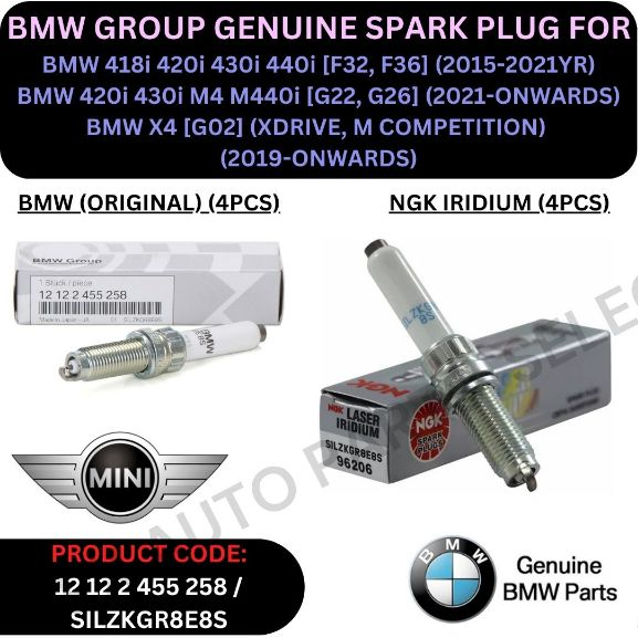 BMW GENUINE SPARK PLUG FOR BMW 418i 420i 430i 440i M4 M440i [G22, G26 ...