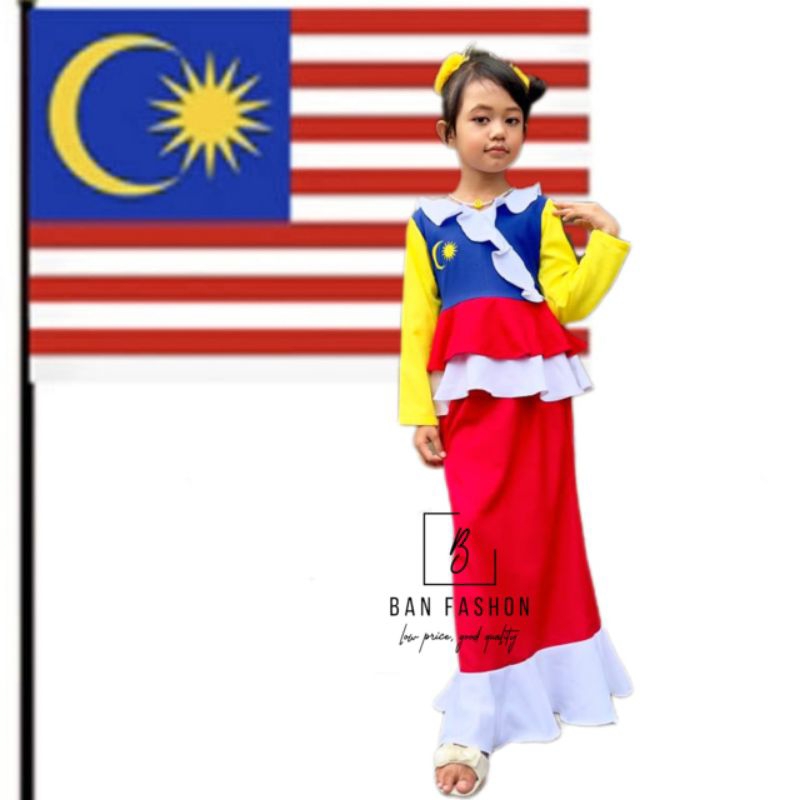 baju merdeka budak,mardeka Baju kurung 2024, Baby Gir merdeka Dress ...