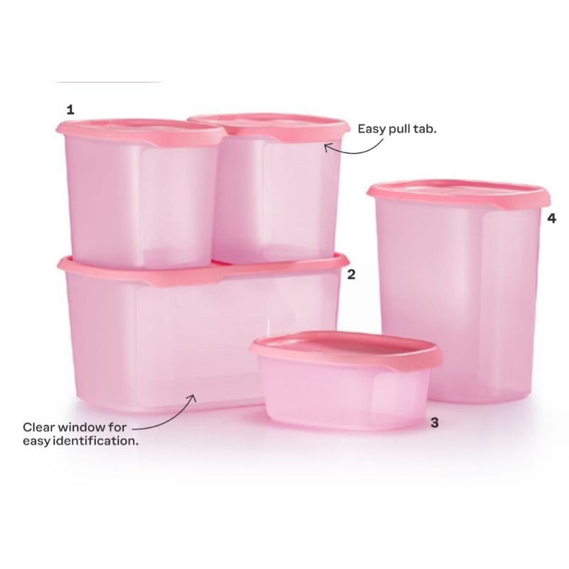Tupperware One Touch Fresh Basic Set(5pcs) | Shopee Malaysia