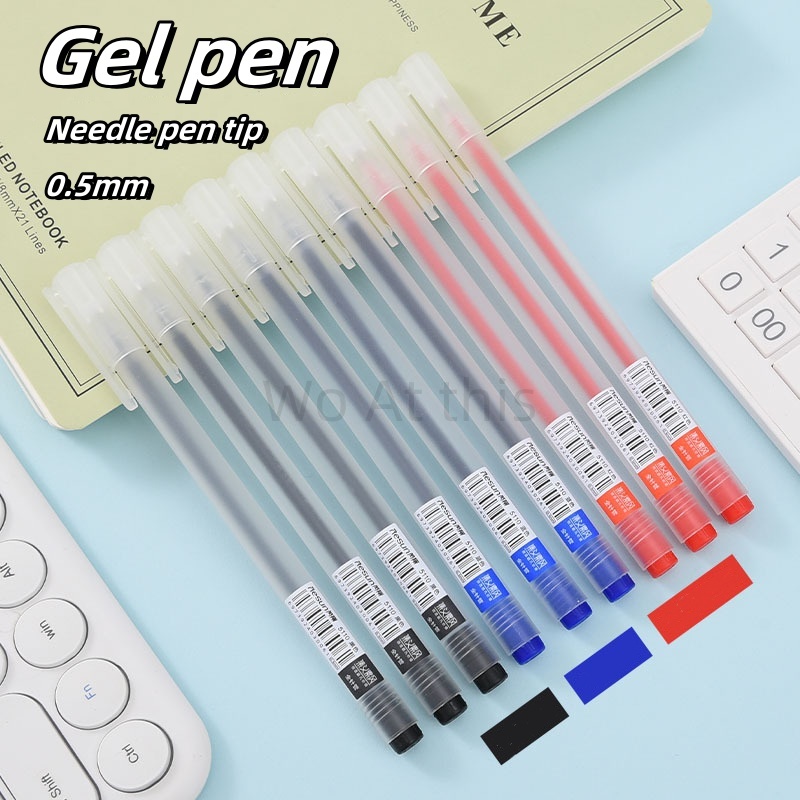 1PC Pen Gel Pen 3 Colors 0.5mm ball pen Retractable Gel Pen Simple Sign ...