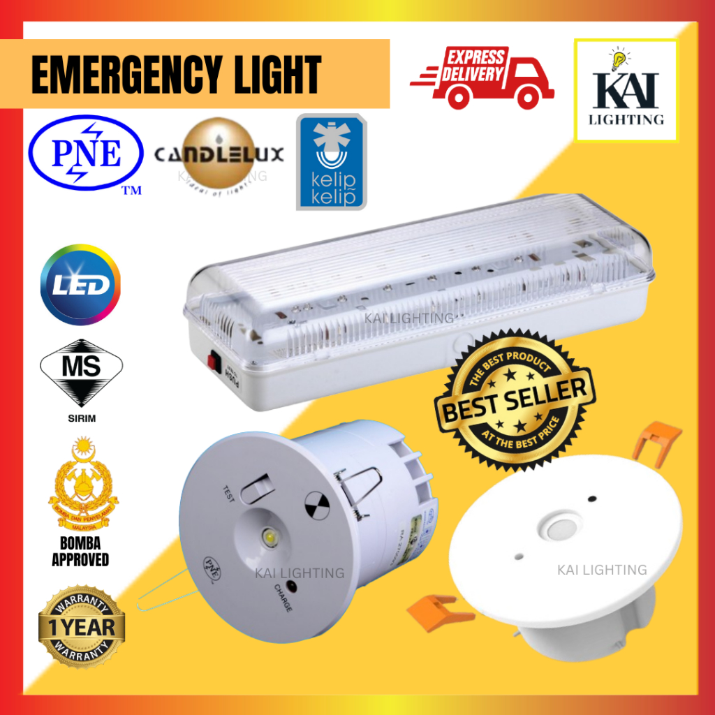 [SIRIM / BOMBA APPROVED] EMERGENCY LIGHT PNE PTH311 / KELIPKELIP KEL