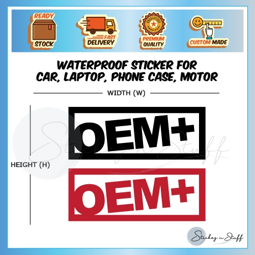 [D2] OEM+ Logo Reflective Sticker Motor Kereta Car Stiker Truck ...