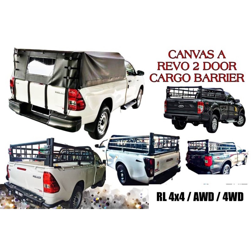 2 4 door Rear boot trunk sport roll bar barrier canvas Hilux vigo rocco ...