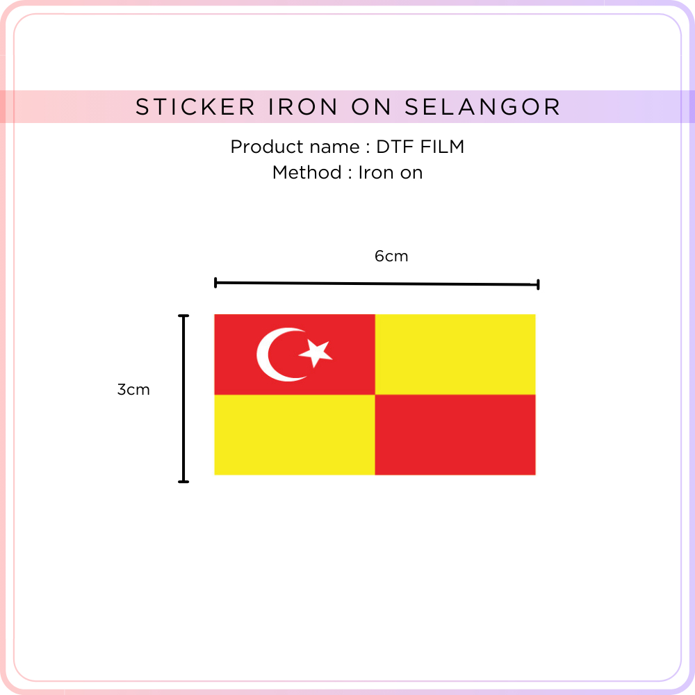 Sticker Iron On Merdeka Bulan Bintang Bunga Raya Bendera Tanjak ...