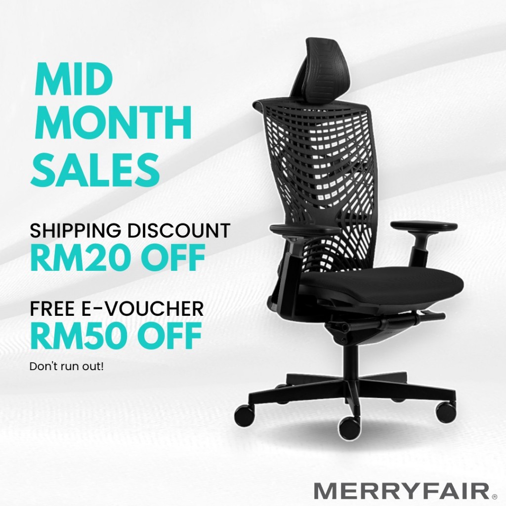 MERRYFAIR Reya Ergonomic Mesh Adjustable Office Chair Shopee Malaysia