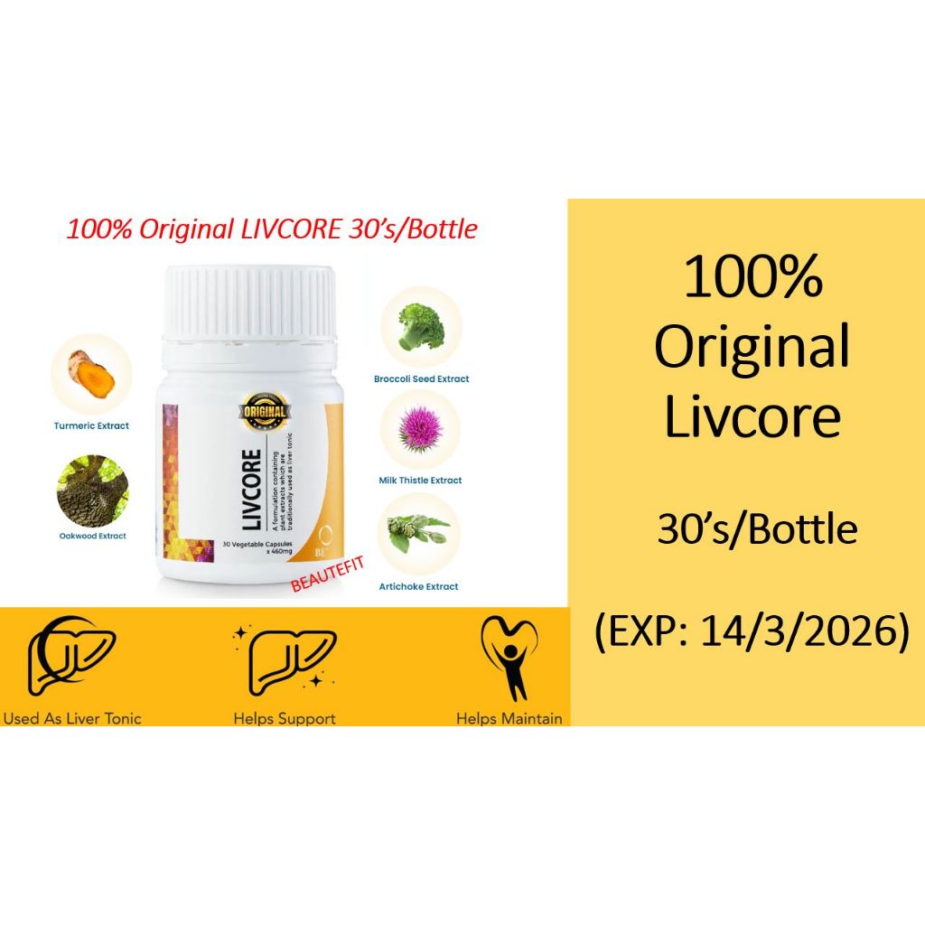 100% Original Livcore 30's/Bottle (EXP: 14/3/2026) | Shopee Malaysia