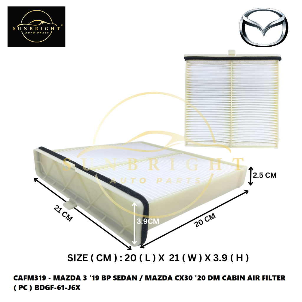 Kacepar Innenraumfilter Aktivkohle Für Mazda 3/CX-30/CX-50 2019-2023 - BDGF-61-J6X