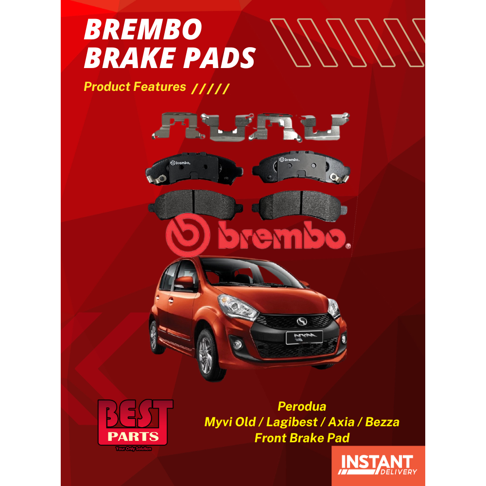 Brembo Perodua Myvi Lagi Best Axia Bezza Front Brake Pad 100 Original