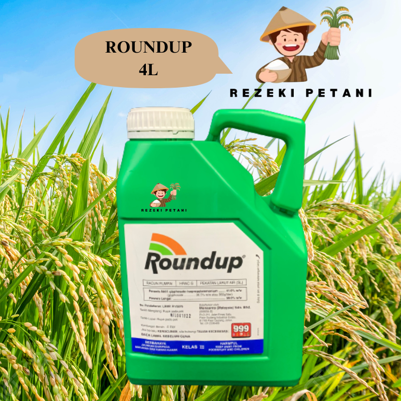 [ORIGINAL] 4L Roundup Monsanto Glyphosate 41% Weed Killer Herbicide ...