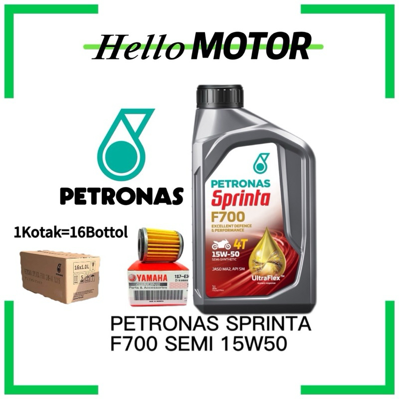 F700 15W50 MINYAK HITAM PETRONAS SPRINTA 4T SEMI OIL FILTER LC135 EX5