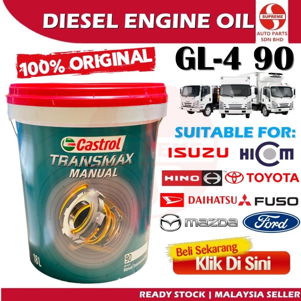 S2U Castrol Transmax Manual 90 GL-4 18Liter Gear Oil Manual Speed Truck ...