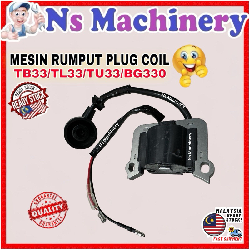 Mesin Rumput Plug Coil (52mm)TB33 TL33 TU33 BG330 Mitsubishi Ignition ...