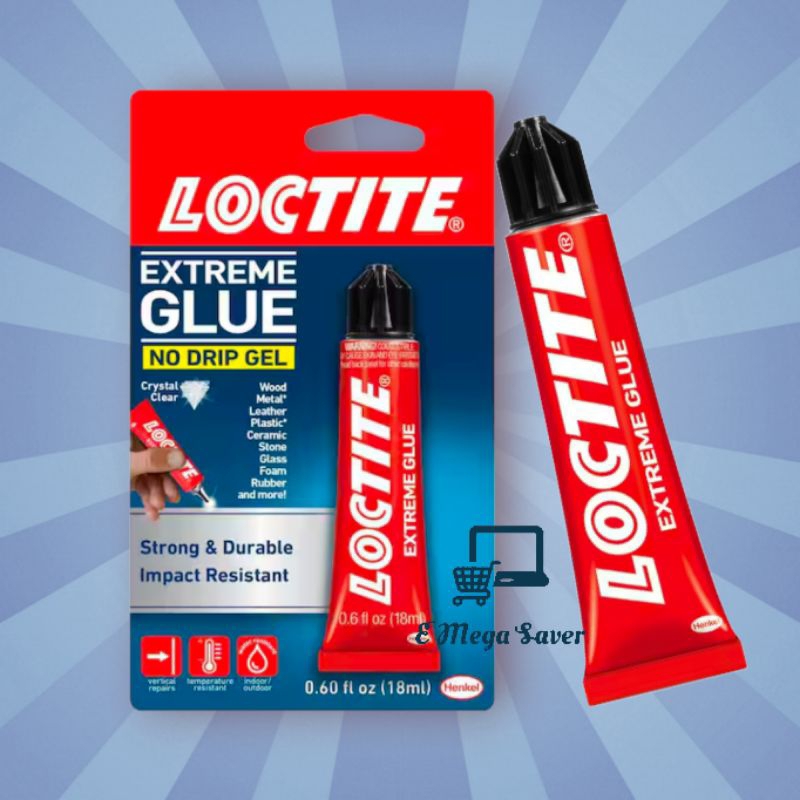 Loctite Extreme Glue No Drip Gel Adhesive Clear Tube 18ml (0.6fl oz