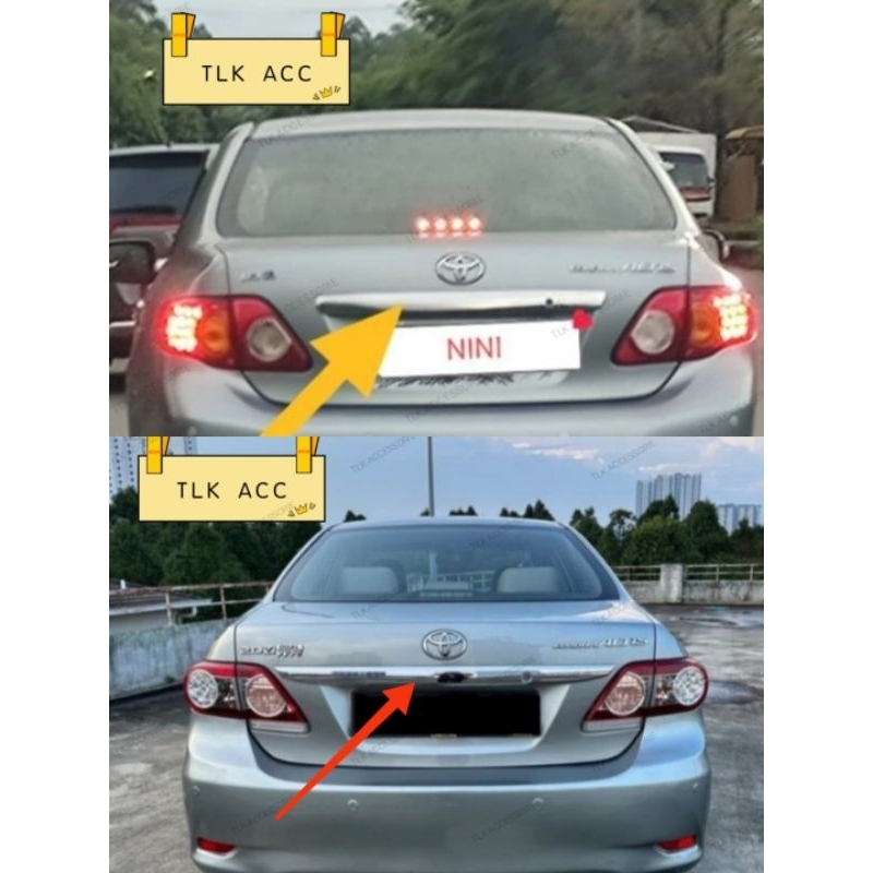 Toyota corolla altis 2008-2010/2011-2013 Rear Chrome Bar Car ...