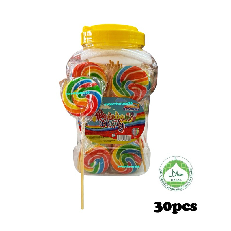 Windmill Lollipop Big Size Rainbow Whirly 30pcs Halal | Shopee Malaysia