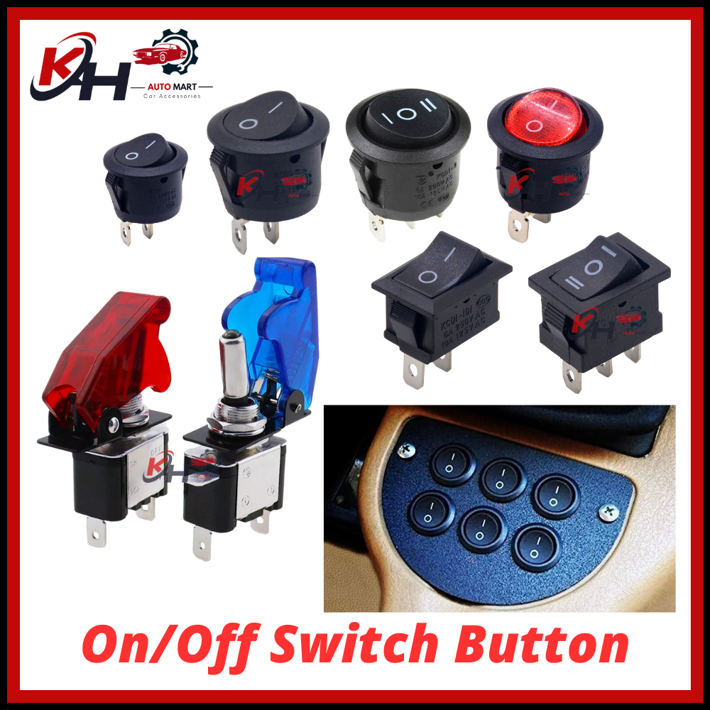 On Off Switch Car 12V Automotive Electrical SPDT Round Square Boat ...