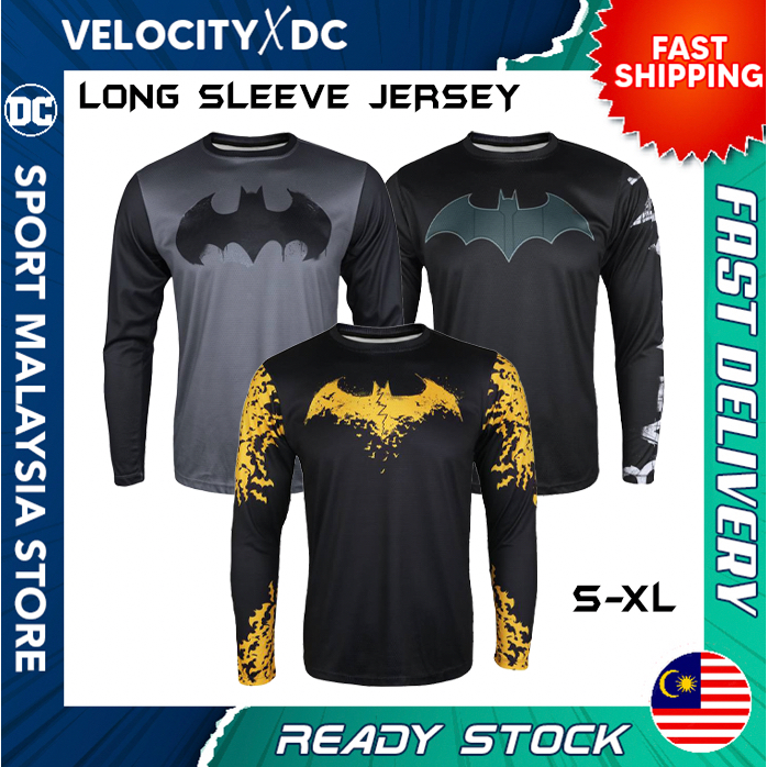 Baju T shirt Lelaki Original Lengan Panjang Batman Jersey Dewasa Tshirt ...