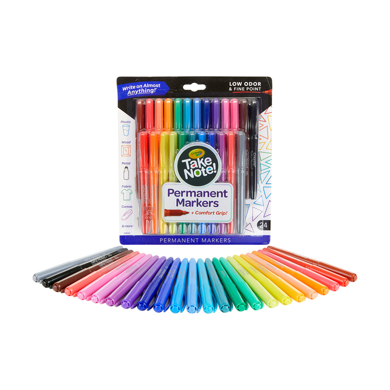 [CHRISTMAS SALE] Crayola Take Note Permanent Markers, 24 Count, use on ...