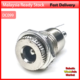 DC099 5.5 mm x 2.1mm 5A 30V DC Power Jack Socket Female Panel Mount