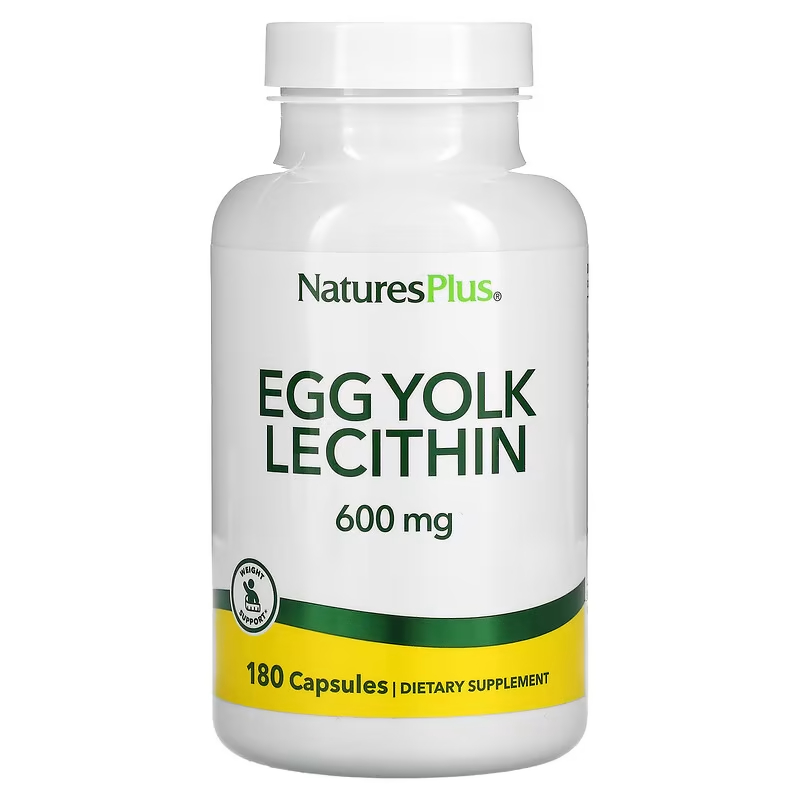 NaturesPlus, Egg Yolk Lecithin, 600 mg, 180 Capsules (300 mg per