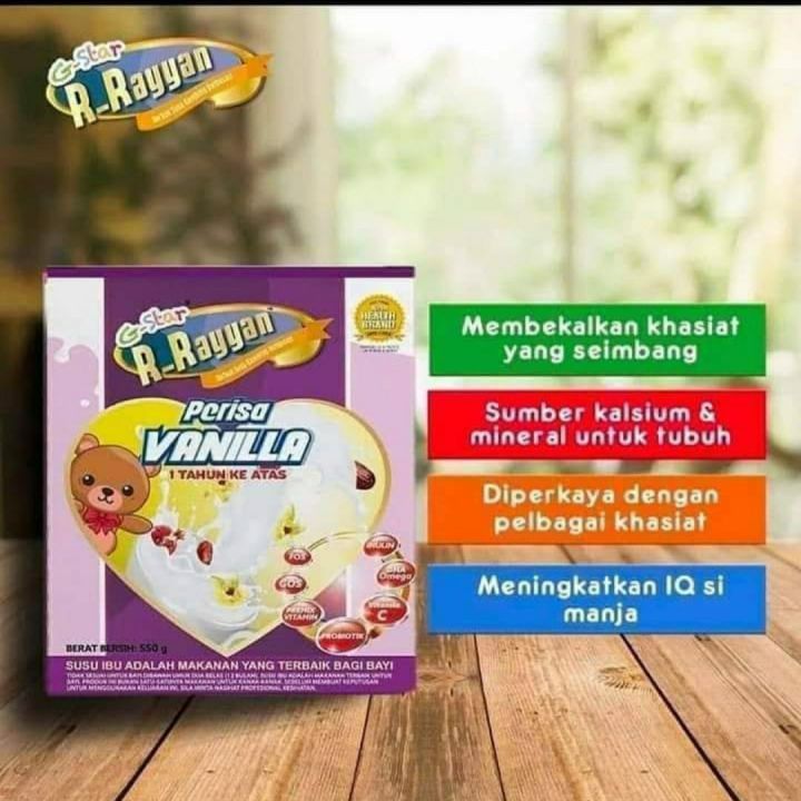 G-STAR R-RAYYAN PERISA VANILLA 1 TAHUN KE ATAS 500G | Shopee Malaysia