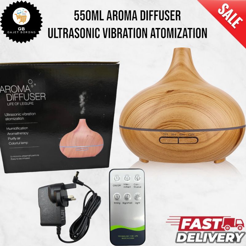 AROMA DIFFUSER 550ML ONION ULTRASONIC VIBRATION ATOMIZATION REMOTE ...